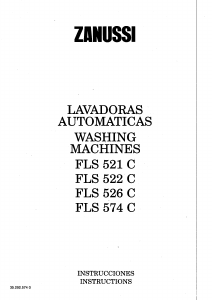 Manual Zanussi FLS 521 C Washing Machine
