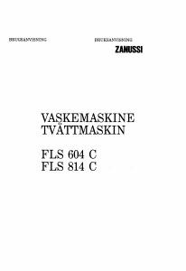 Bruksanvisning Zanussi FLS 814 C Tvättmaskin