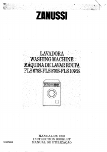 Manual de uso Zanussi FLS 876 S Lavadora