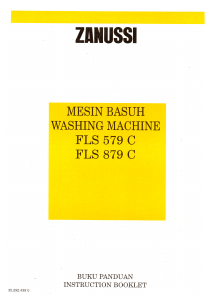 Handleiding Zanussi FLS 879 C Wasmachine