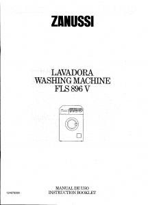 Manual Zanussi FLS 896 V Washing Machine