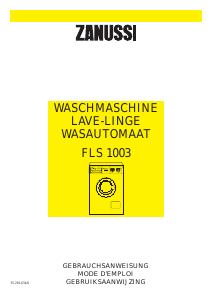 Mode d’emploi Zanussi FLS 1003 Lave-linge