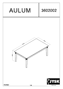 Mode d’emploi JYSK Aulum Table basse