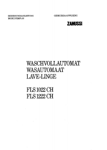 Handleiding Zanussi FLS 1222 CH Wasmachine