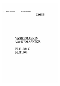 Brugsanvisning Zanussi FLS 1224 C Vaskemaskine