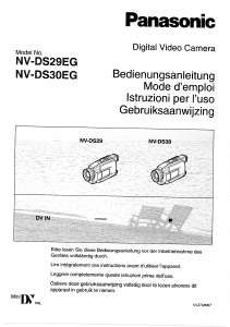 Mode d’emploi Panasonic NV-DS29EGM Caméscope