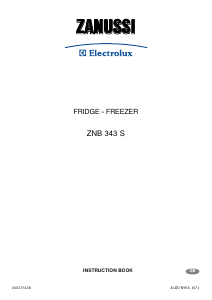 Manual Zanussi-Electrolux ZNB343S Fridge-Freezer