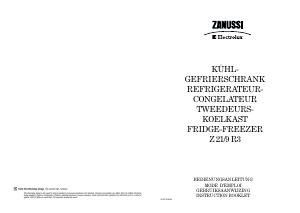 Handleiding Zanussi-Electrolux Z21/9R3 Koel-vries combinatie