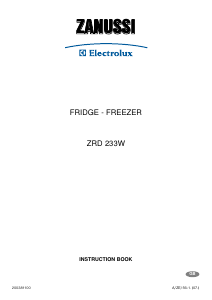 Handleiding Zanussi-Electrolux ZRD233W Koel-vries combinatie