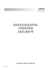 Manual Zanussi-Electrolux ZRB2630W Fridge-Freezer
