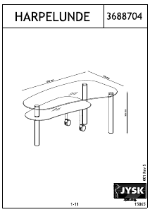 Mode d’emploi JYSK Harpelunde Table basse