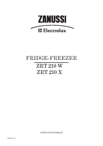 Handleiding Zanussi-Electrolux ZRT210X Koel-vries combinatie