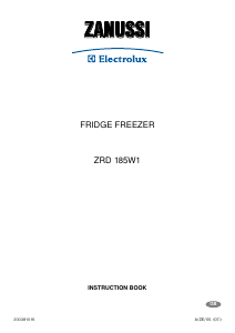 Handleiding Zanussi-Electrolux ZRD185W1 Koel-vries combinatie
