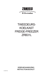 Handleiding Zanussi-Electrolux ZRB31L Koel-vries combinatie