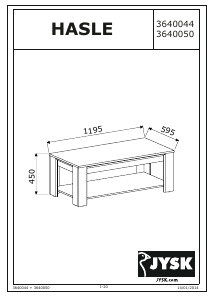 Manual JYSK Hasle Coffee Table