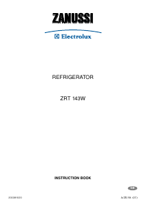 Manual Zanussi-Electrolux ZRT143W Refrigerator