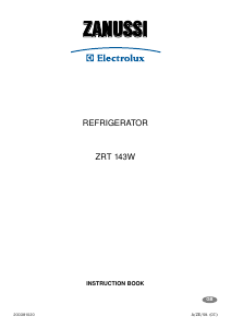 Handleiding Zanussi-Electrolux ZRT143W Koelkast