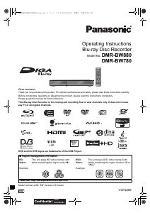 Manual Panasonic DMR-BW880EB Blu-ray Player