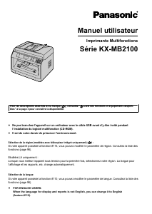 Mode d’emploi Panasonic KX-MB2170EU Imprimante multifonction