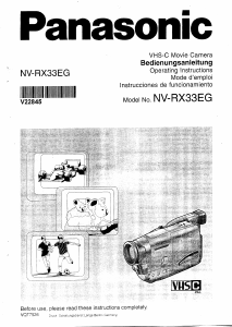 Manual Panasonic NV-RX33EG Camcorder