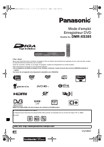 Mode d’emploi Panasonic DMR-XS385 Lecteur DVD