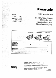 Manuale Panasonic NV-RZ15EG Videocamera