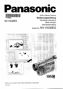 Manual Panasonic NV-VX30EG Camcorder