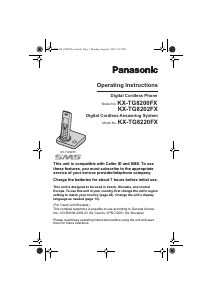 Manual Panasonic KX-TG8202FX Wireless Phone