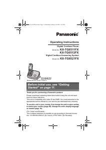 Handleiding Panasonic KX-TG6521FX Draadloze telefoon