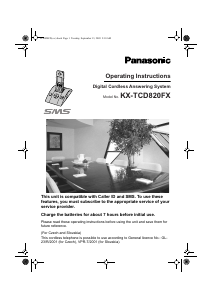 Handleiding Panasonic KX-TCD820FX Draadloze telefoon