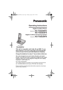 Manual Panasonic KX-TG8200FX Wireless Phone