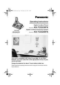 Manual Panasonic KX-TCD240FX Wireless Phone