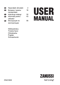 Manual Zanussi ZRA319SW Frigider