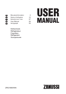 Manual Zanussi ZRG16604WA Refrigerator
