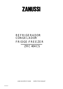 Manual de uso Zanussi ZRC404CS Refrigerador