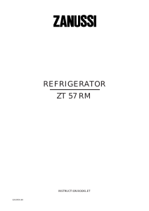 Manual Zanussi ZT57RM Refrigerator