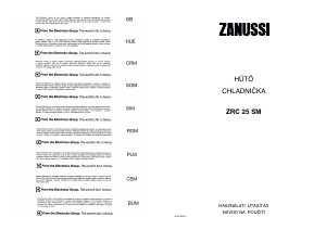 Manuál Zanussi ZRC25SM Lednice