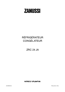 Mode d’emploi Zanussi ZRC24JA Réfrigérateur