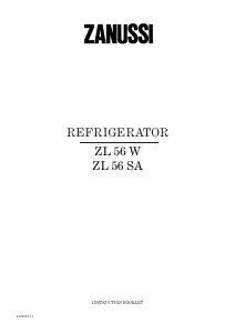 Manual Zanussi ZL56W Refrigerator