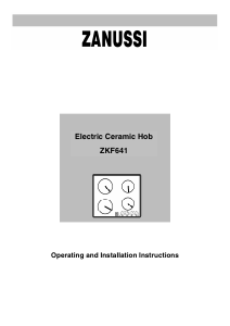 Manual Zanussi ZKF641N Hob