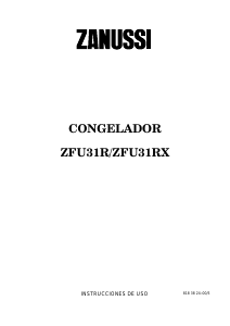 Manual de uso Zanussi ZFU 31 RX Congelador