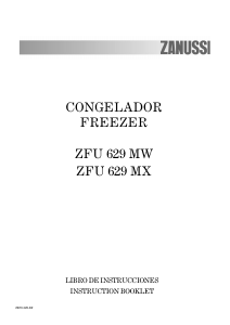 Manual de uso Zanussi ZFU 629 MX Congelador
