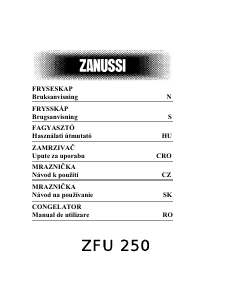 Návod Zanussi ZFU 25 O Mraznička