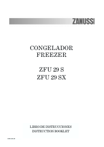 Manual Zanussi ZFU 29 SX Freezer