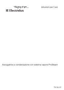 Manuale Electrolux TKSL5E101 Asciugatrice