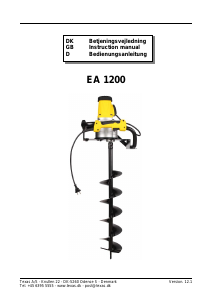 Manual Texas EA 1200 Earth Auger