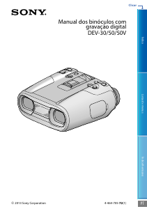 Manual Sony DEV-30 Binóculo