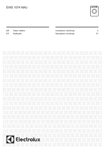 Rokasgrāmata Electrolux EWS1074NAU Veļas mašīna