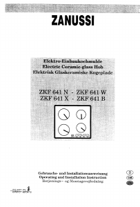 Bedienungsanleitung Zanussi ZKF641B Kochfeld
