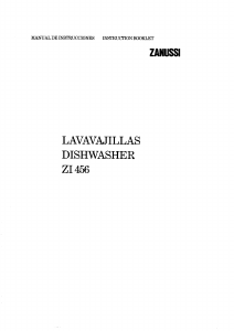 Manual Zanussi ZI456 Dishwasher